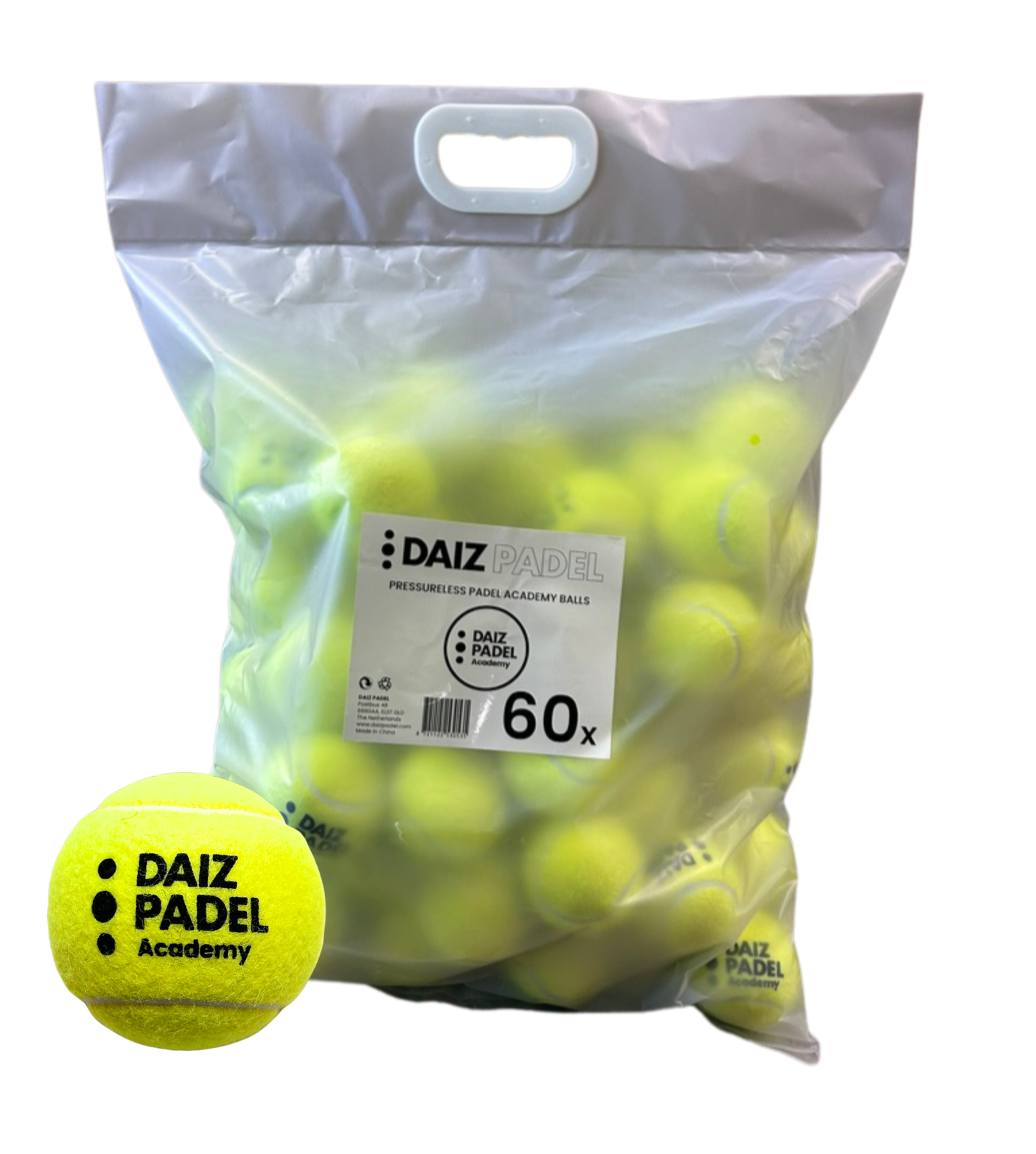 DAIZ Pressureless Padel Ball Academy (60 balls)