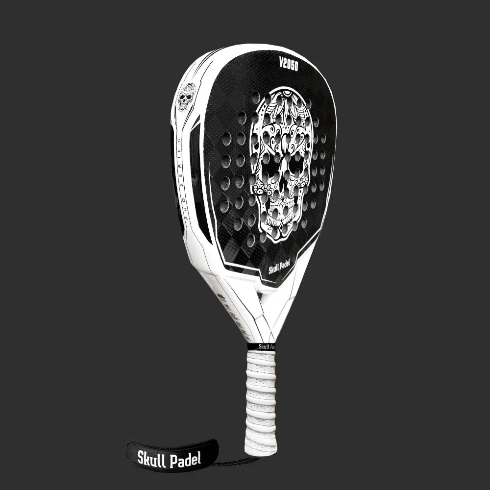 Skull Padel V2050 - White Black 24K Padel Racket