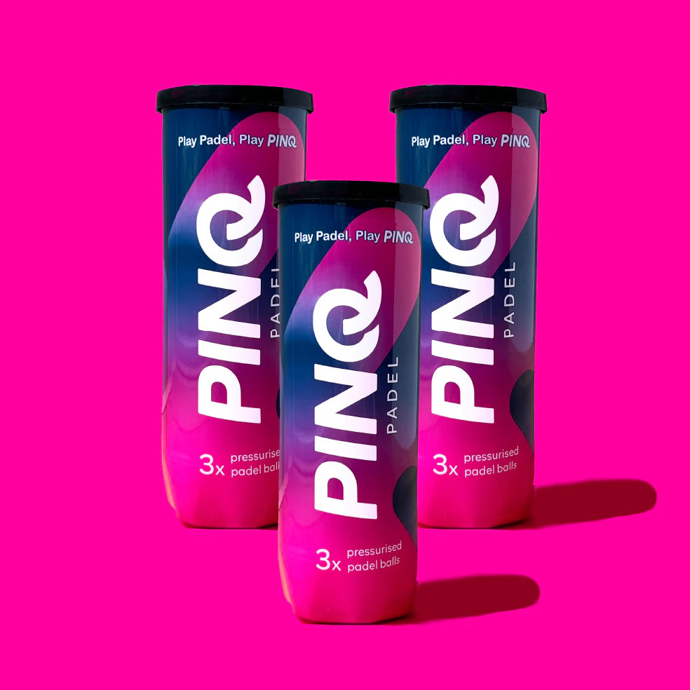 PINQ Pink Padel Balls - Triple Pack (3x3 balls)