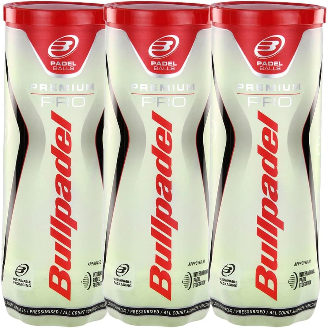 Triple Pack Bullpadel Premium Pro |3 Tubes of 3 Balls