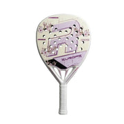 Royal Padel Europe Lite 2026 padel racket in white with lilac R logo, front view