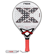 NOX Ventus Control 3K 2027 by Miguel Lamperti in silver with red grip, front view