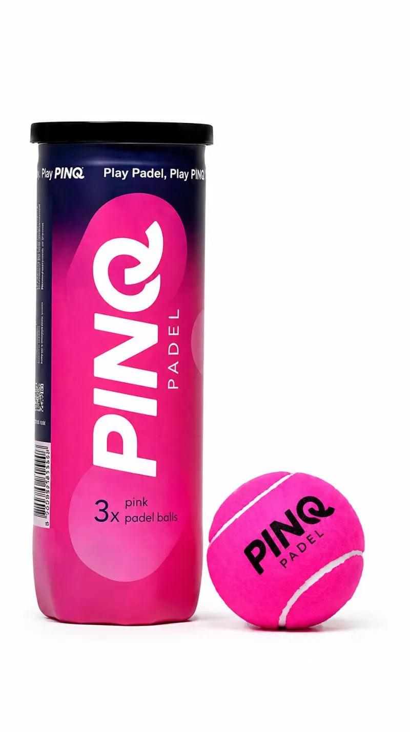 PINQ Pink Padel Balls - Tube of 3 balls