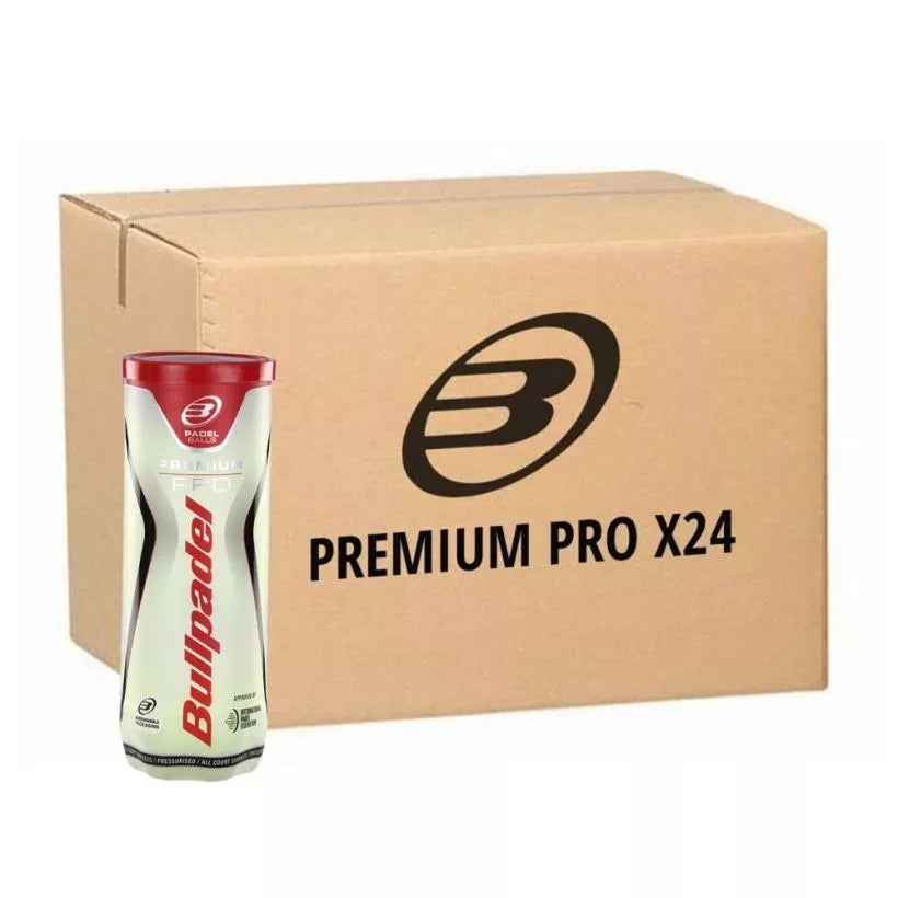 Box of 24 Tubes of Bullpadel Premium Pro Padel Balls