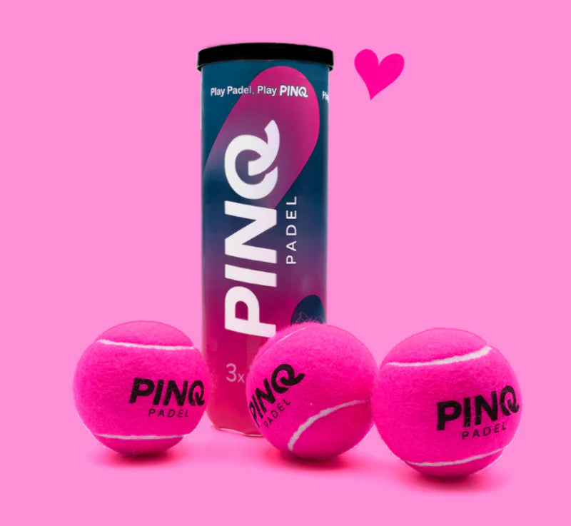 PINQ Pink Padel Balls - Tube of 3 balls
