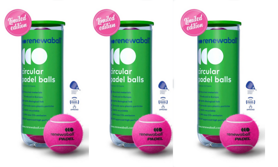 Renewaball Pink - 3 Tubes of 3 Padel Balls