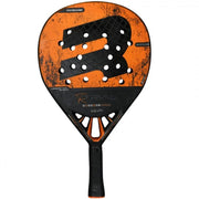 Royal Padel Trial Orange padel racket in distressed orange with black R logo, front view