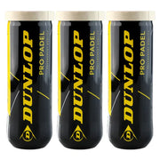 Triple Pack Dunlop PRO PADEL | 3 Tubes of 3 Balls