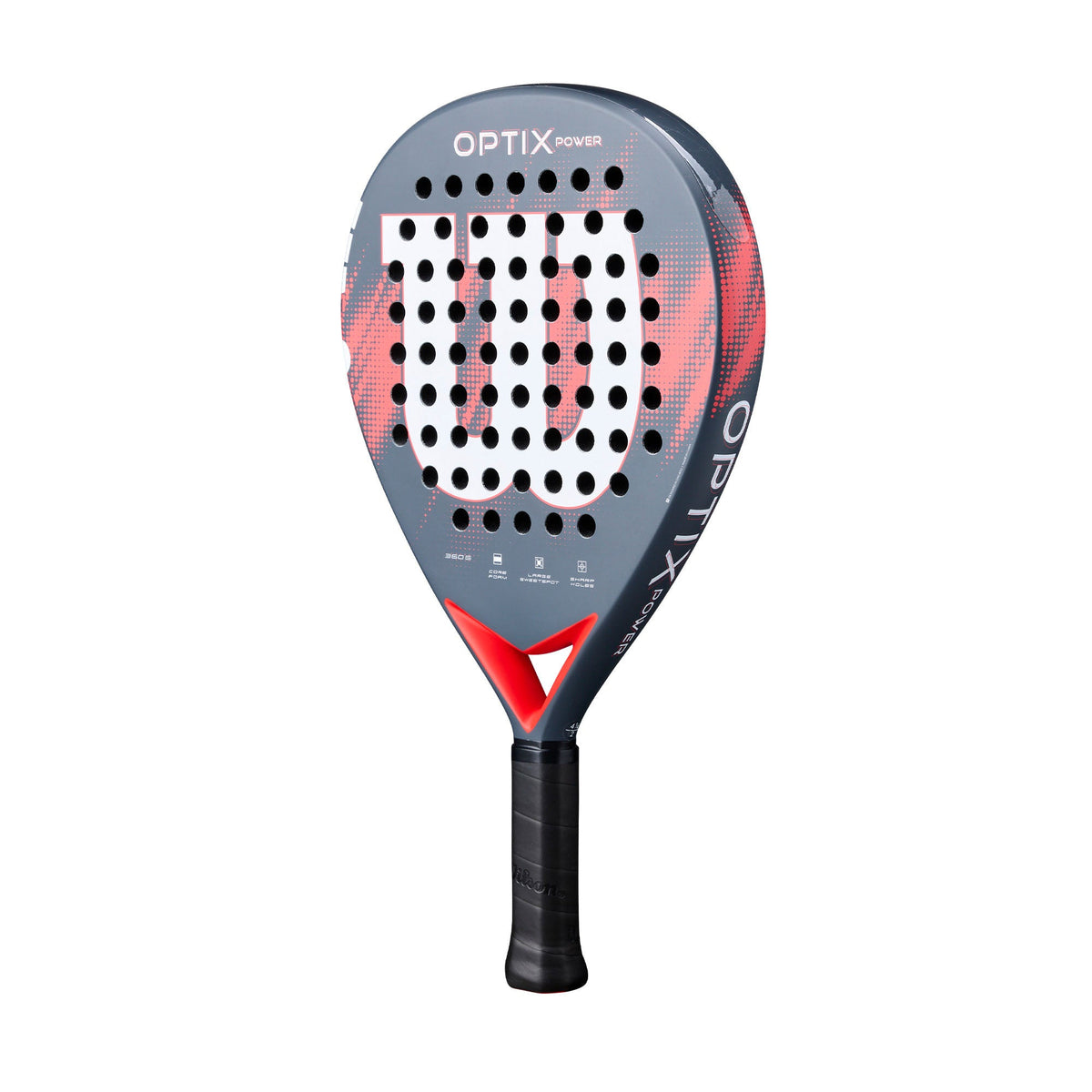 Wilson Optix V2 Power padel racket red, side view
