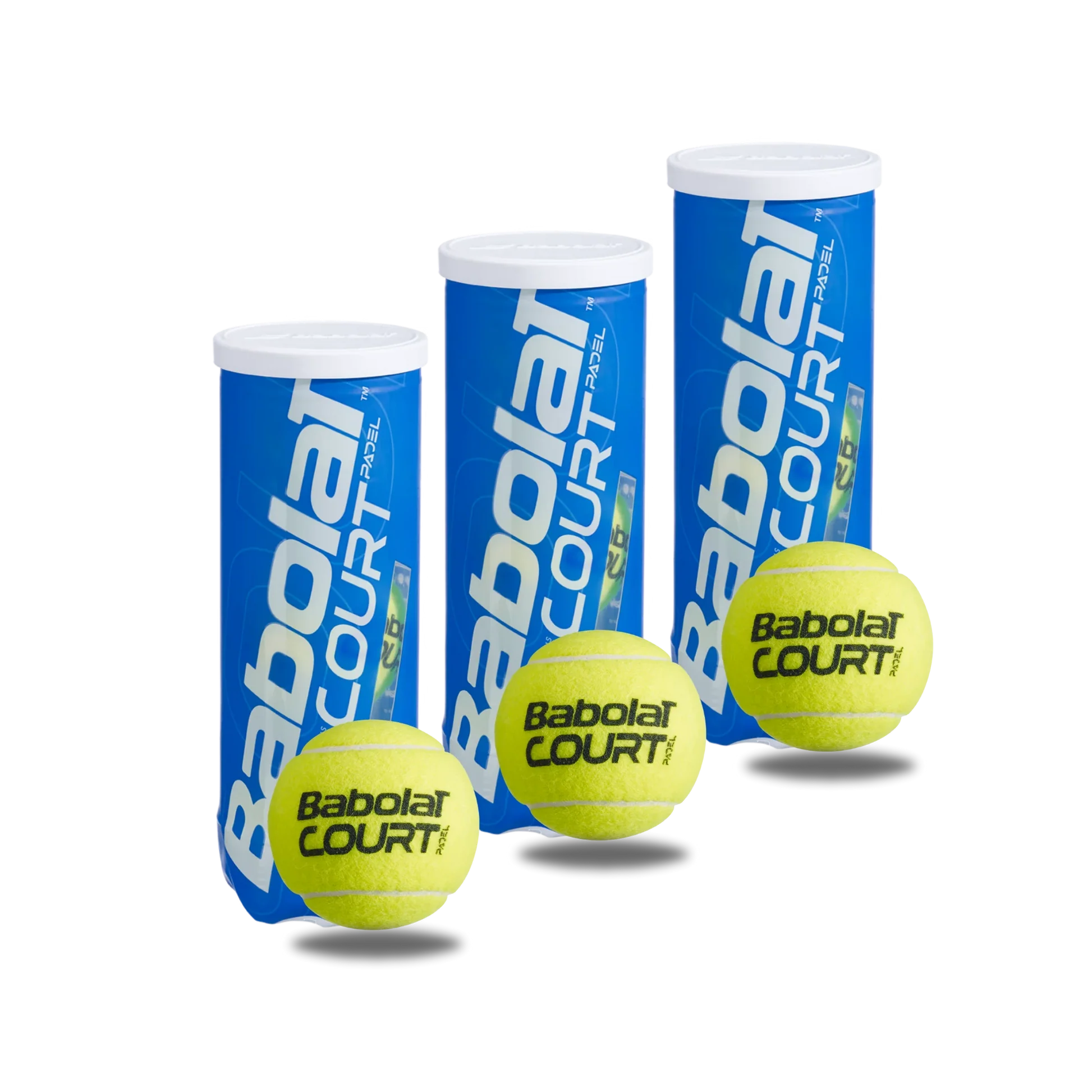 Babolat Court Padel Balls - 3 tubes of 3 balls