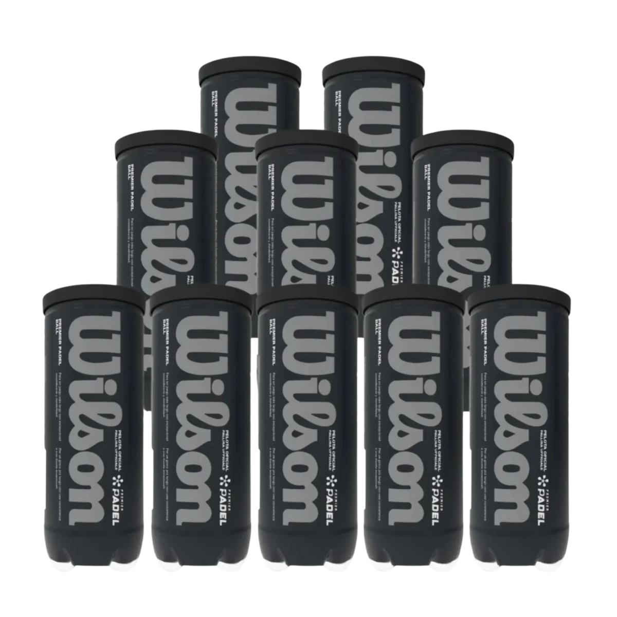 Pack of 10 Wilson Premier Padel Tubes