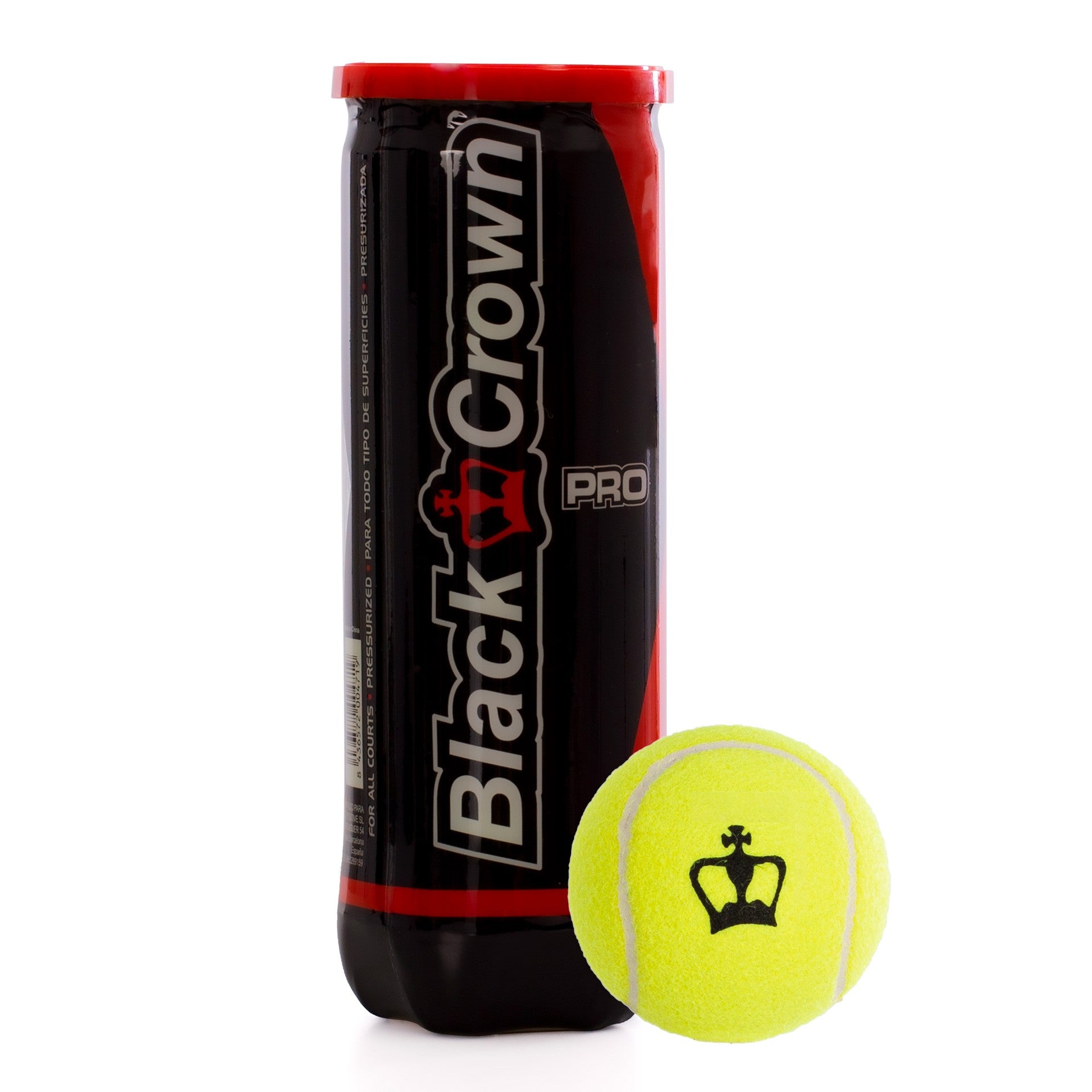 Box of 24 tubes of Black Crown Pro Padel Balls