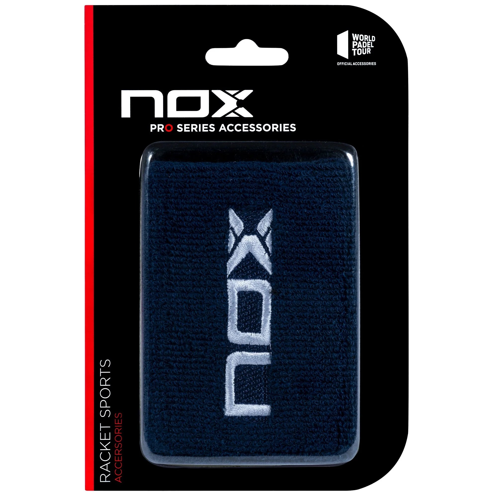 NOX sport wristbands Navy Blue/White (Pair)