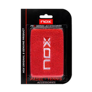 NOX sport wristbands Red/White (Pair)