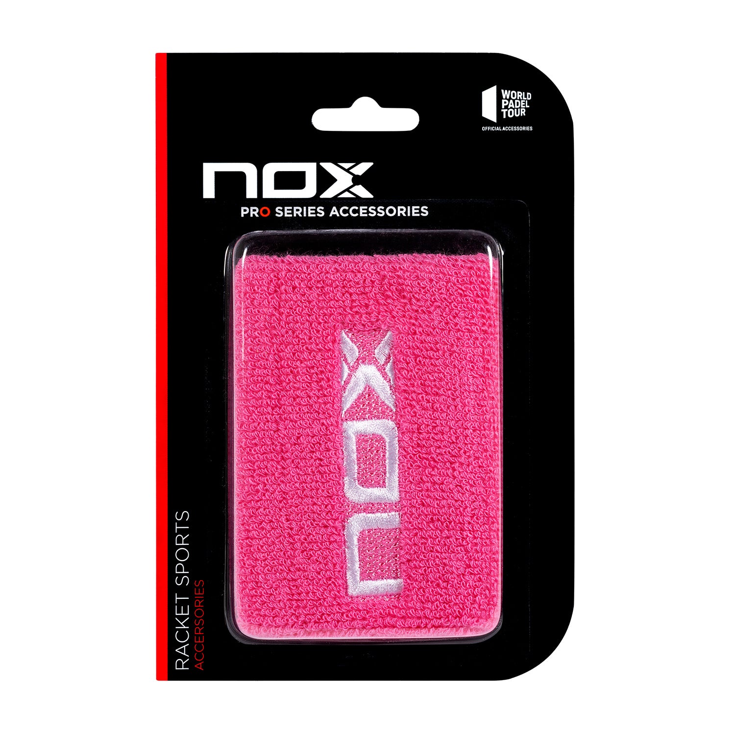 NOX sport wristbands Pink/White (Pair)