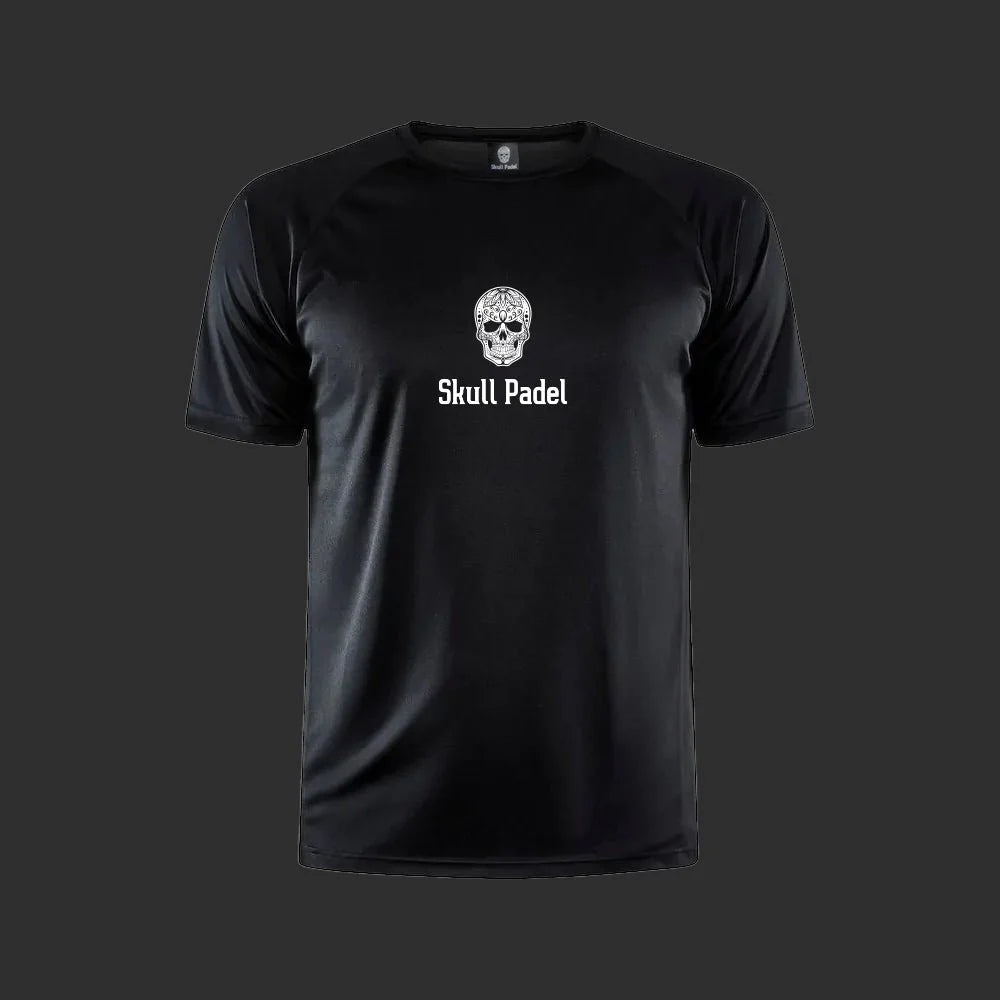 Skull Padel Sport T-Shirt - Men - Black White