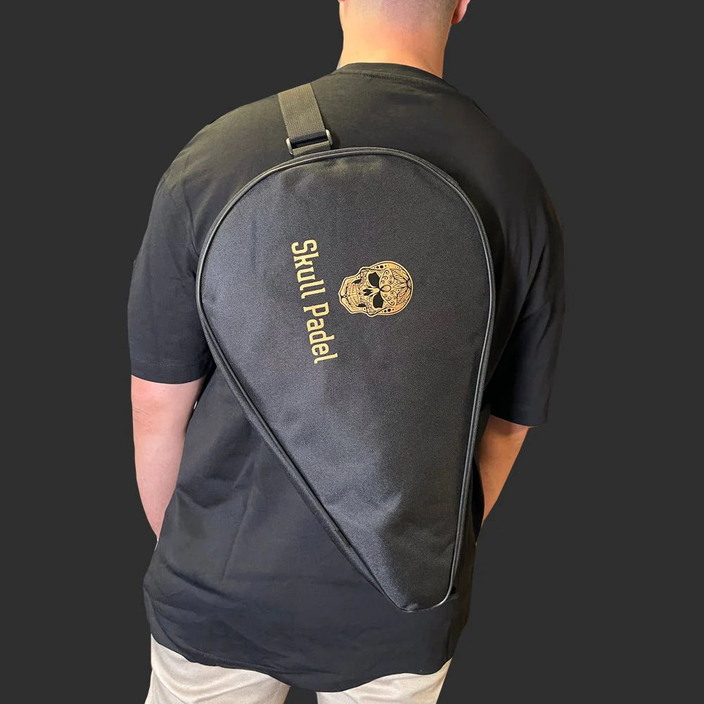 Skull Padel Racket Bag - Black Gold